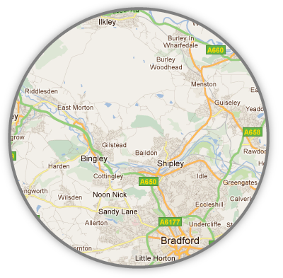 Area Covered - 5 miles around Shipley