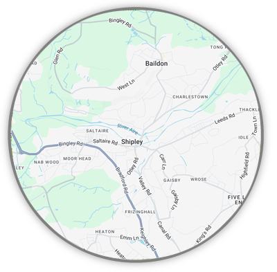 Area Covered - 5 miles around Shipley